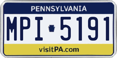 PA license plate MPI5191