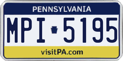 PA license plate MPI5195