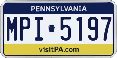 PA license plate MPI5197