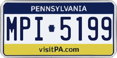 PA license plate MPI5199