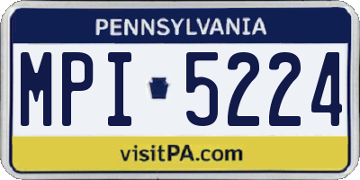 PA license plate MPI5224