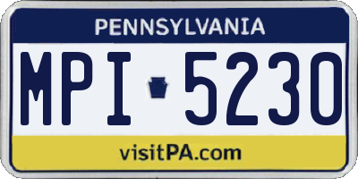 PA license plate MPI5230