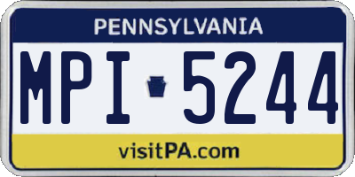 PA license plate MPI5244