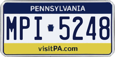 PA license plate MPI5248