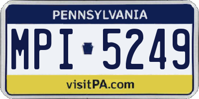 PA license plate MPI5249