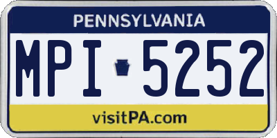 PA license plate MPI5252