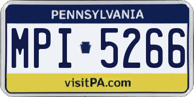 PA license plate MPI5266