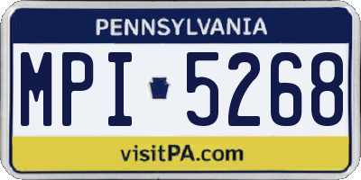 PA license plate MPI5268
