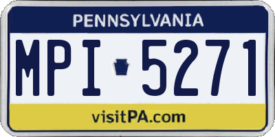 PA license plate MPI5271
