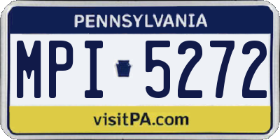 PA license plate MPI5272