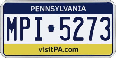 PA license plate MPI5273