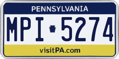 PA license plate MPI5274