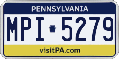 PA license plate MPI5279
