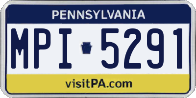 PA license plate MPI5291