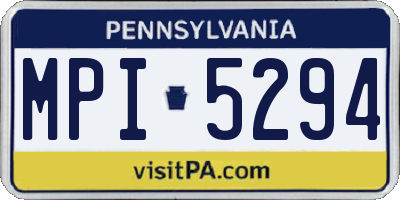 PA license plate MPI5294