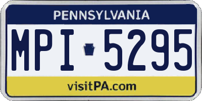 PA license plate MPI5295