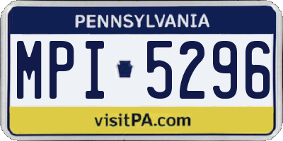 PA license plate MPI5296