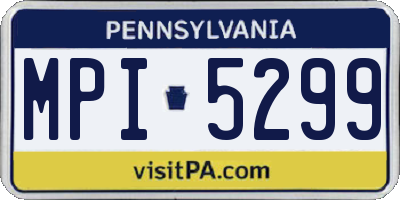 PA license plate MPI5299