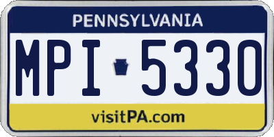 PA license plate MPI5330
