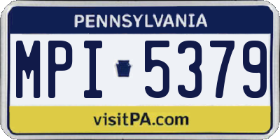 PA license plate MPI5379