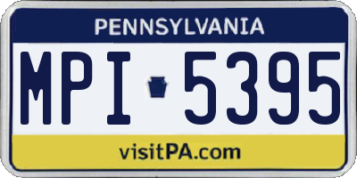 PA license plate MPI5395
