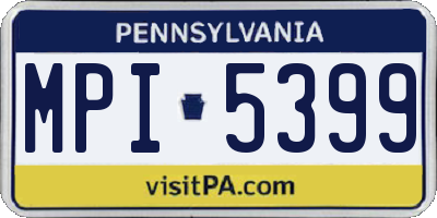 PA license plate MPI5399