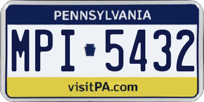 PA license plate MPI5432