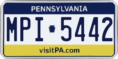 PA license plate MPI5442