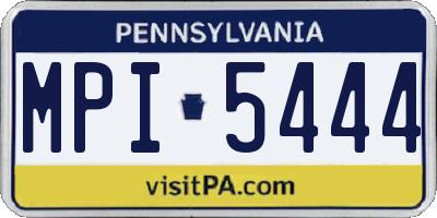 PA license plate MPI5444
