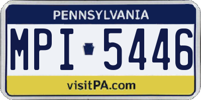 PA license plate MPI5446