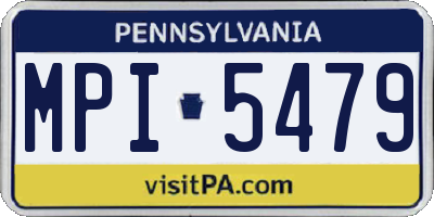 PA license plate MPI5479