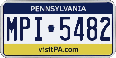 PA license plate MPI5482