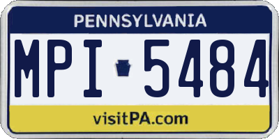 PA license plate MPI5484