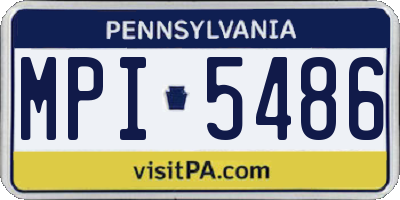 PA license plate MPI5486