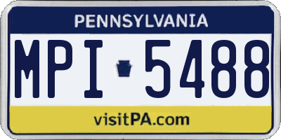 PA license plate MPI5488