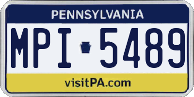 PA license plate MPI5489