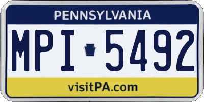 PA license plate MPI5492