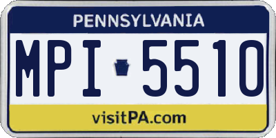 PA license plate MPI5510