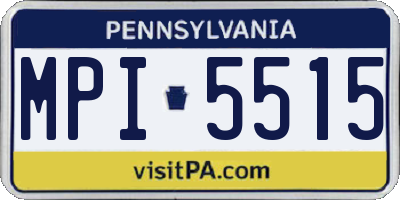 PA license plate MPI5515