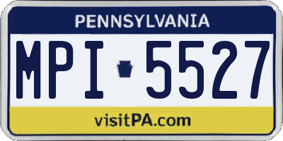 PA license plate MPI5527