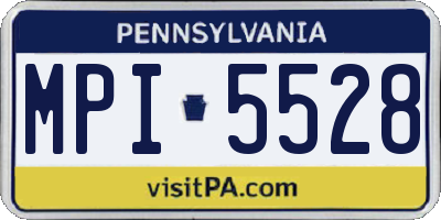 PA license plate MPI5528