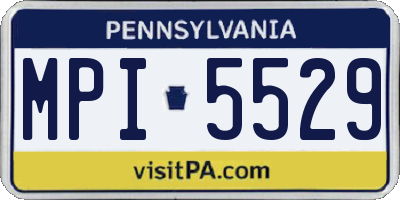 PA license plate MPI5529