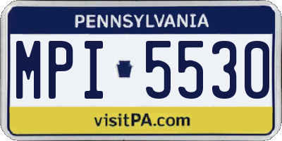 PA license plate MPI5530