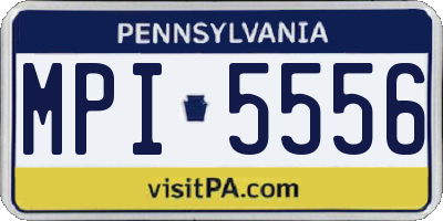 PA license plate MPI5556