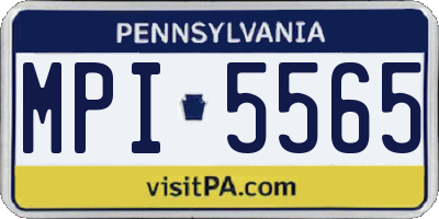 PA license plate MPI5565