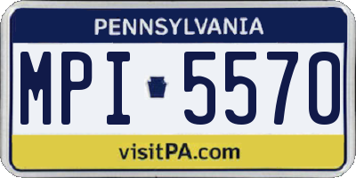 PA license plate MPI5570