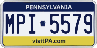PA license plate MPI5579