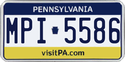 PA license plate MPI5586
