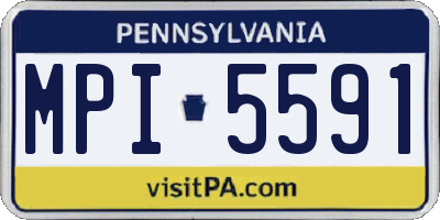 PA license plate MPI5591