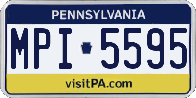 PA license plate MPI5595